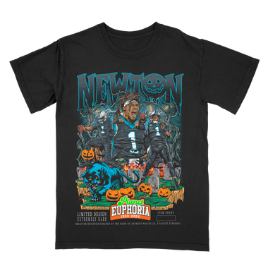 Cam Newton Halloween Black Tee #/500