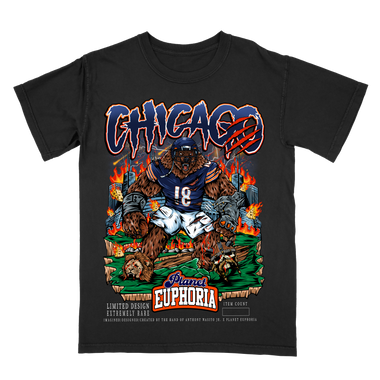 Youth Chicago Football Black Tee