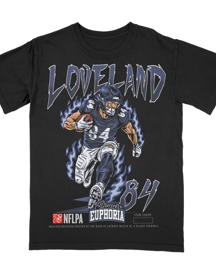 Colston Loveland Limited Edition NFL Player Graphic T-Shirt