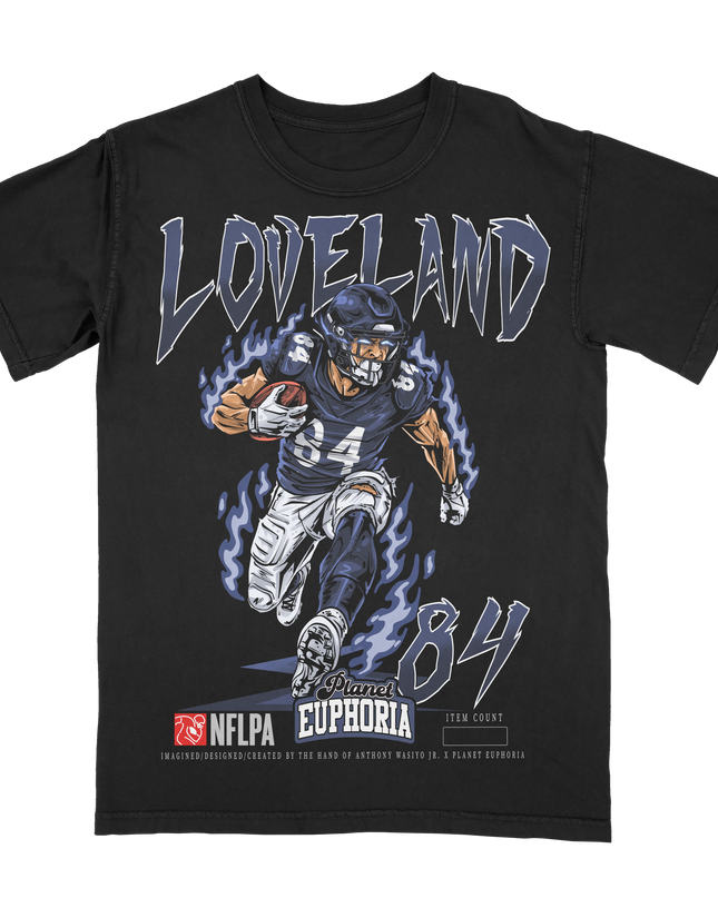 Colston Loveland Limited Edition NFL Player Graphic T-Shirt