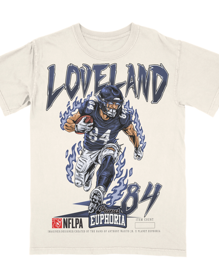 Colston Loveland Limited Edition NFL Player Graphic T-Shirt