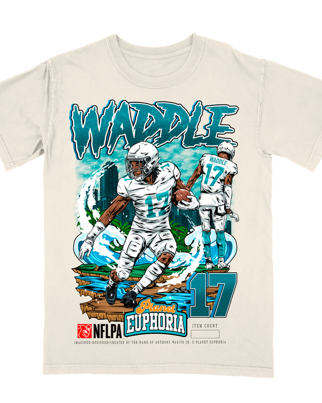 Jaylen Waddle Tee #/500