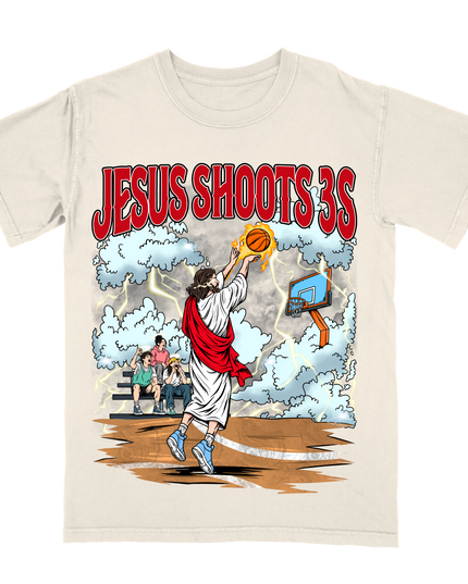 Jesus Shoots 3s Tee
