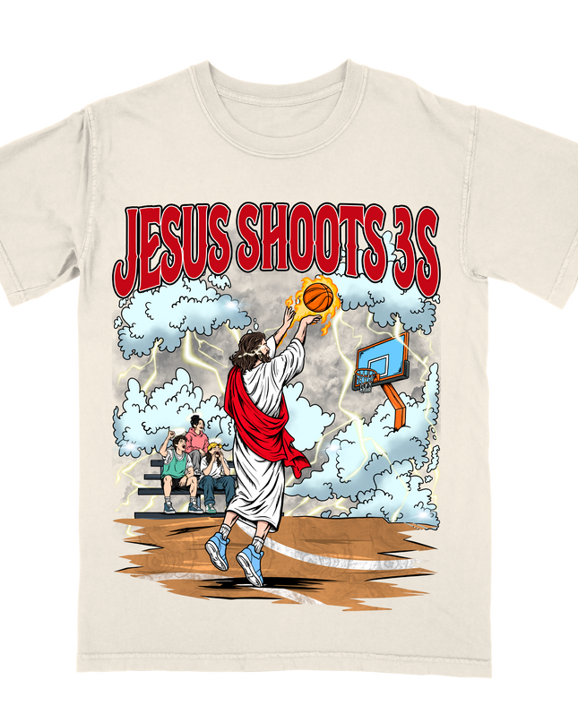 Jesus Shoots 3s Tee