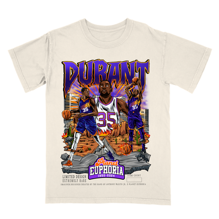 Kevin Durant Phoenix Suns youth sized graohic T-shirt (V2) by Planet Euphoria in black, front view.