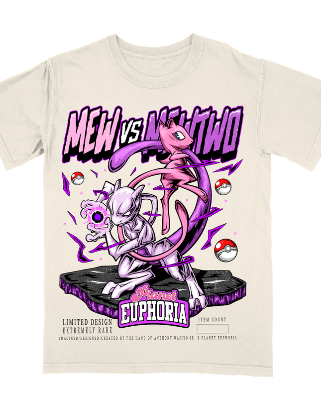 Mew vs MewTwo Tee #/500